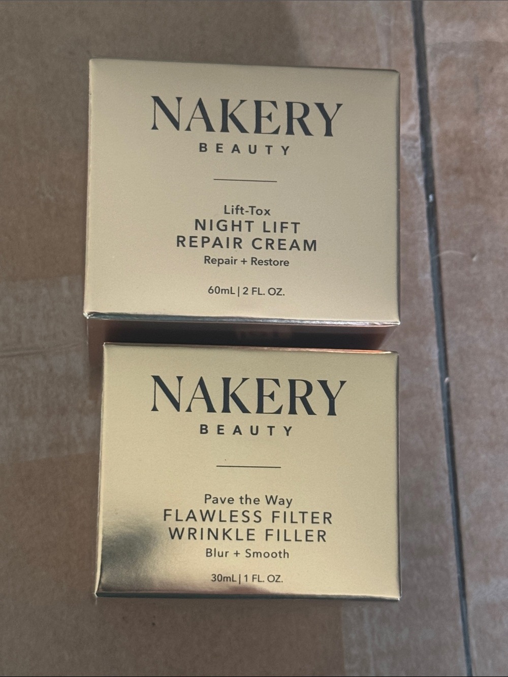Nakery Bundle Night Lift Repair Cream and flawless filter wrinkle filler